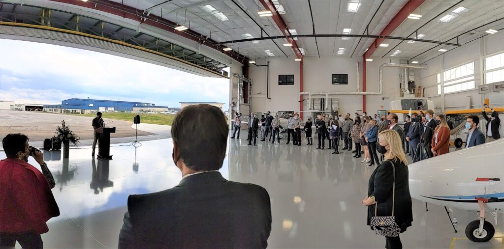 Avilution ribbon cutting at Huntsville International Airport